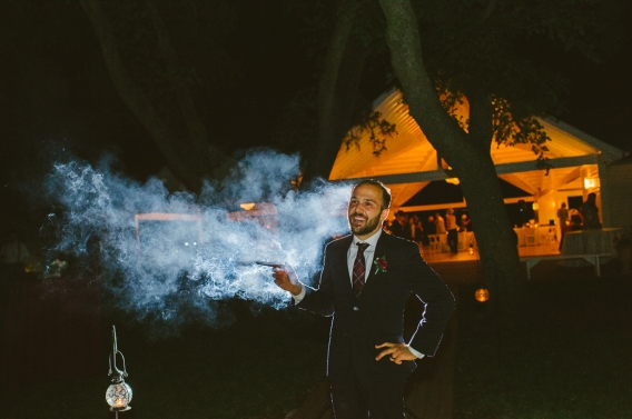 cigar smoke groom photo