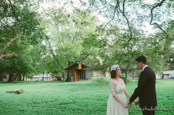 happy bride and groom
